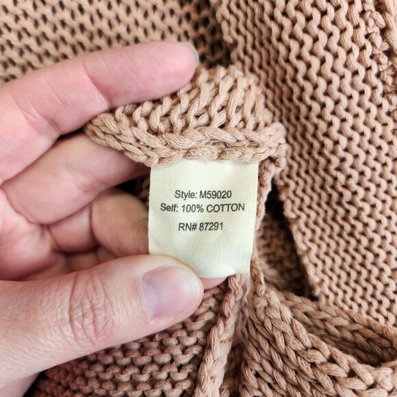 Johnny Was Sweater Womens M Neutral Beige Calme Cardigan Tunic Boho Western - Picture 10 of 13